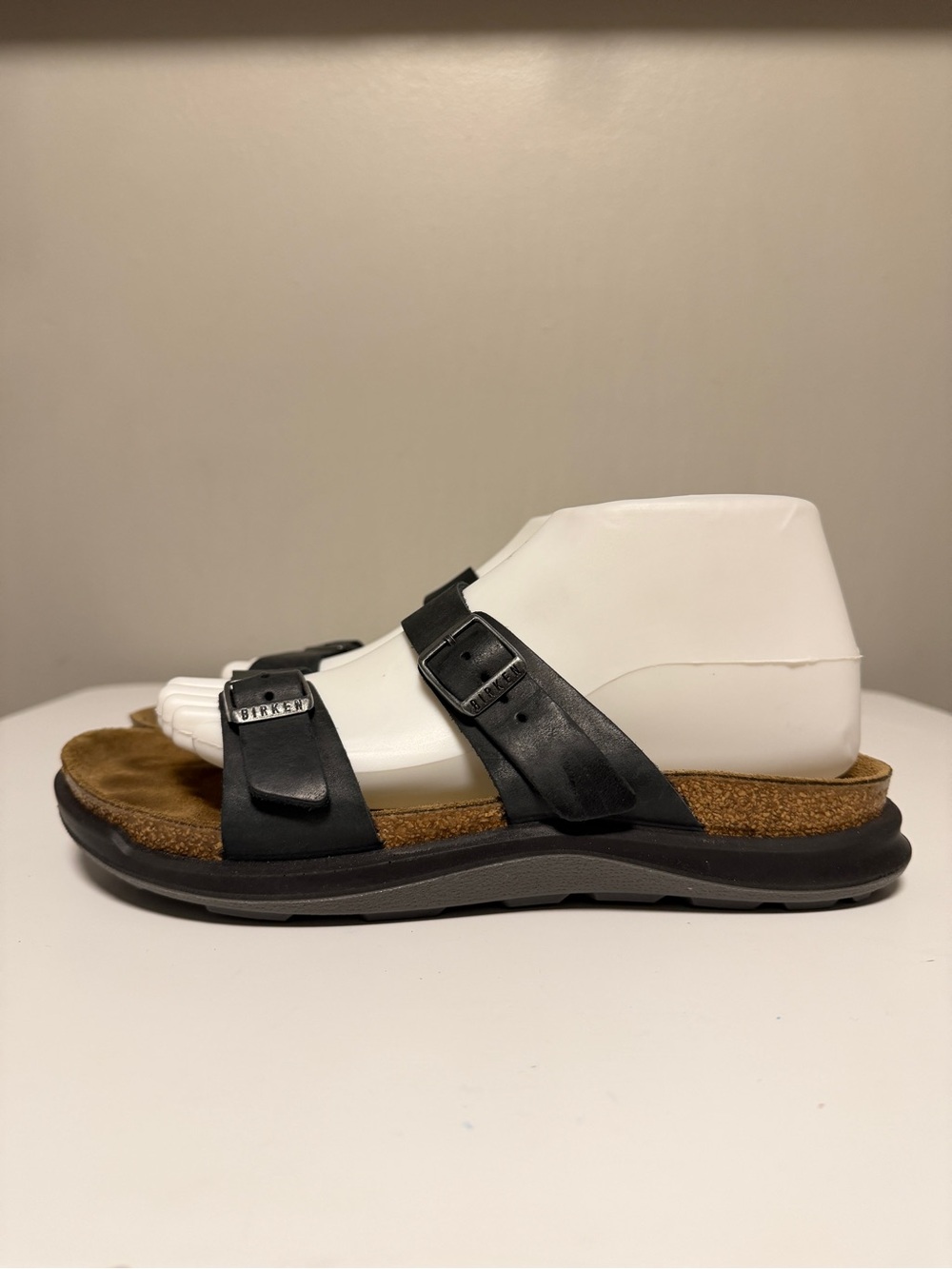Birkenstock Sierra Black Oiled Leather Sandals Slides Women’s EU 39 US 8-8.5